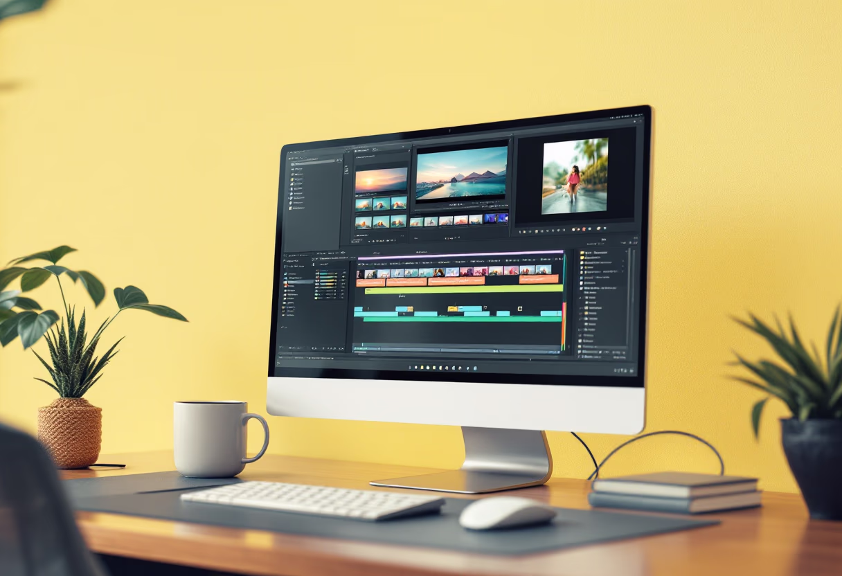 image of video editing software on a computer screen